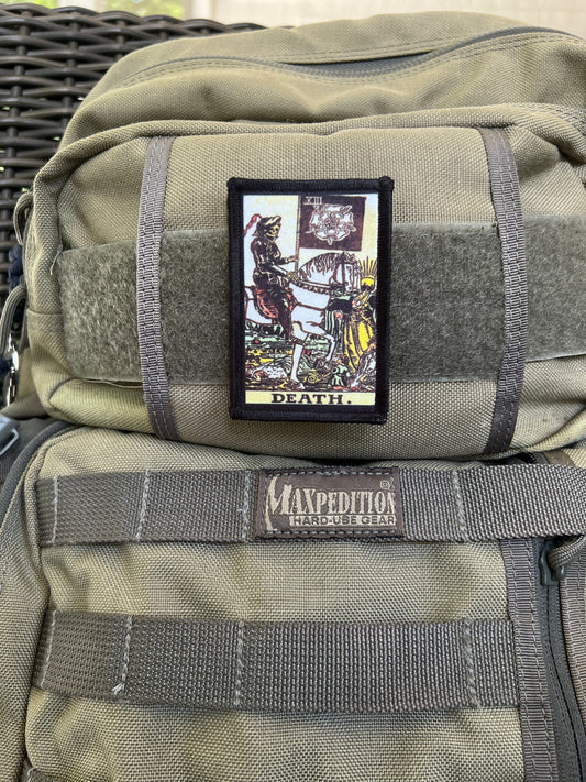 Embrace the Dark Side with the Tarot Death Card Morale Patch by Redheaded Productions