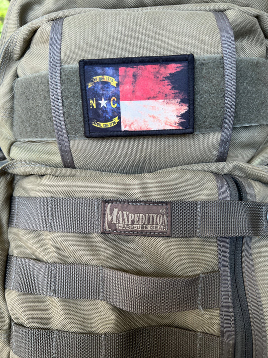 Show Your North Carolina Pride with the Distressed NC State Flag Morale Patch