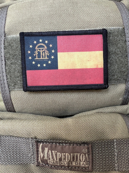 Distressed Georgia State Flag Morale Patch