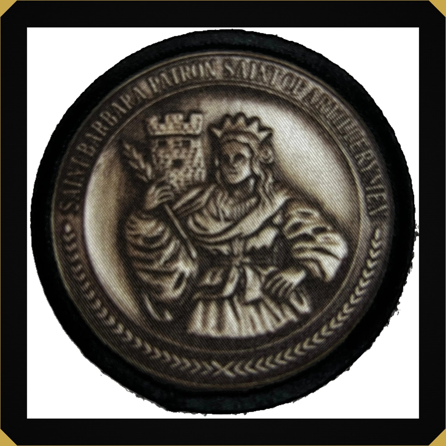 3" St Barbara Medal Patron Saint of Artillerymen Morale Patch