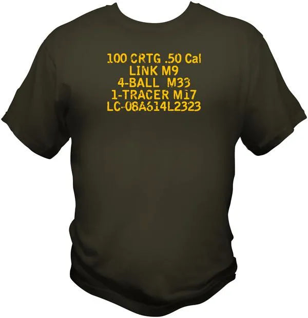 .50 Cal Ammo Can T Shirt T Shirts Redheaded T Shirts