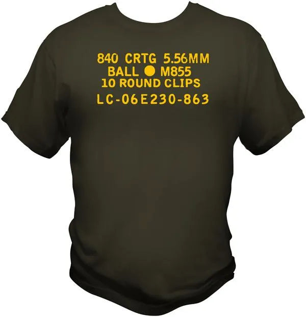 5.56 Ammo Can T Shirt T Shirts Redheaded T Shirts Small Olive Drab