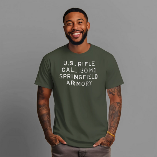 WWII M1 Garand Springfield Armory Receiver Stamp T Shirt