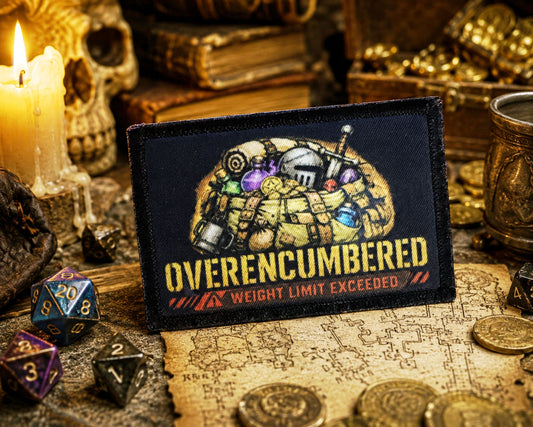 Overencumbered RPG D&D Roleplaying Patch in a dungeons and dragons game setting