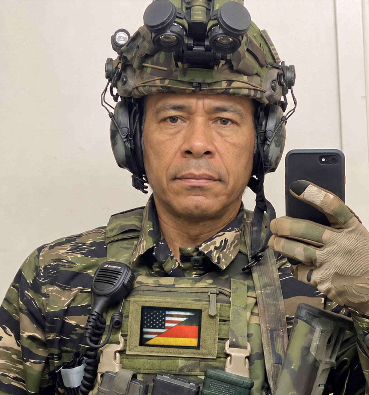 Distressed USA / German Flag Morale Patch