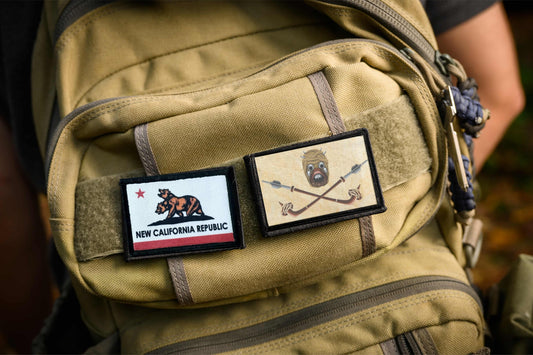 New California Republic NCR Morale patch from FALLOUT on a backpack