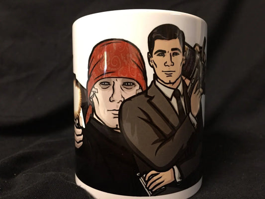 Archer Collage Coffee Mug Coffee Mugs Redheadedtshirts.com