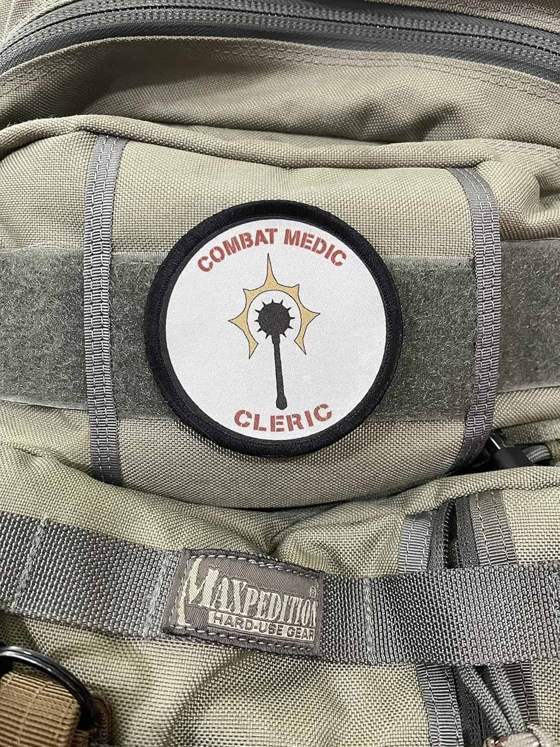 Cleric Combat Medic RPG Dungeons and Dragons Morale patch with Hook and loop backing