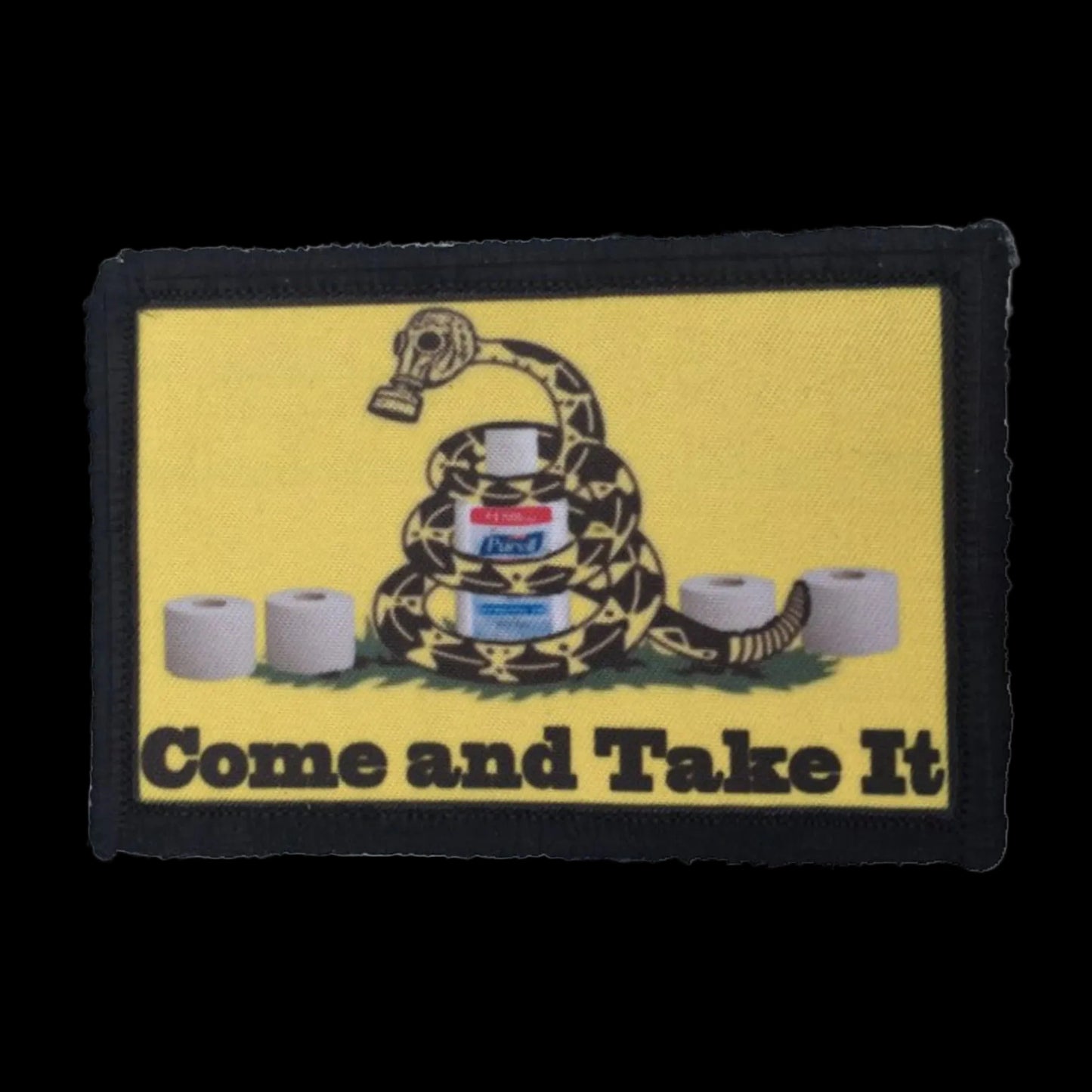 Corona Virus Toilet Paper Sanitizer Come and Take It Morale Patch
