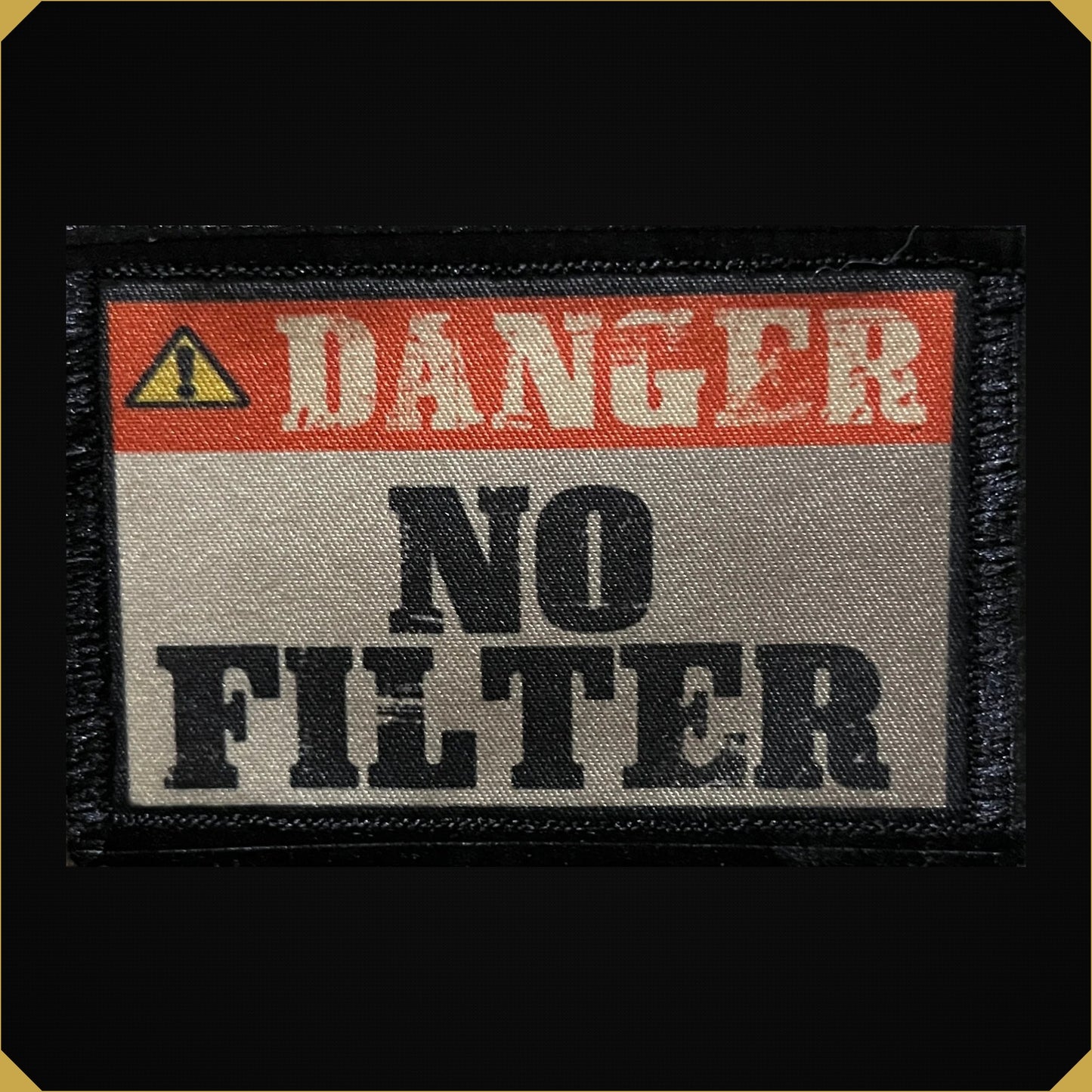 'Danger No Filter' 2x3 Morale Patch