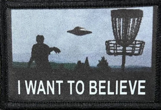 Disc Golf I Want To Believe Morale Patch Morale Patches Redheaded T Shirts