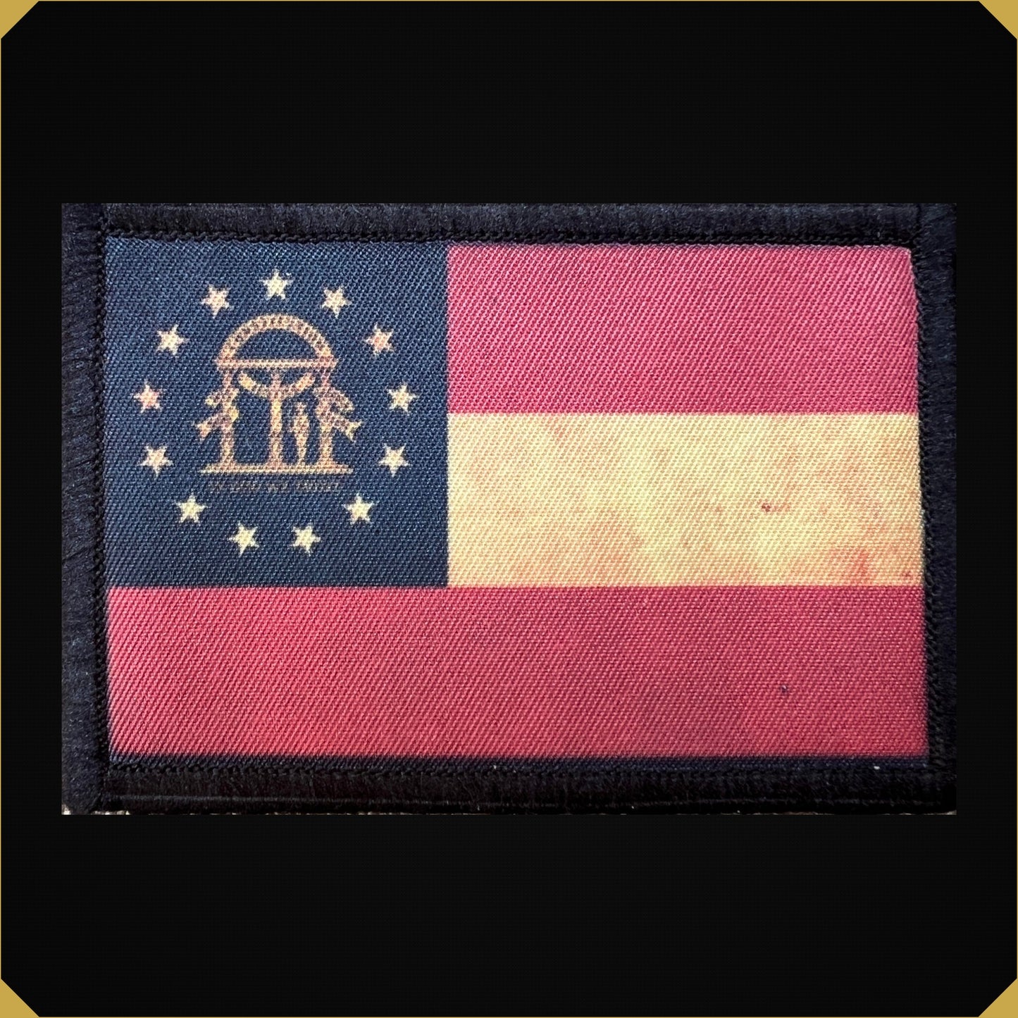 Distressed Georgia State Flag Morale Patch
