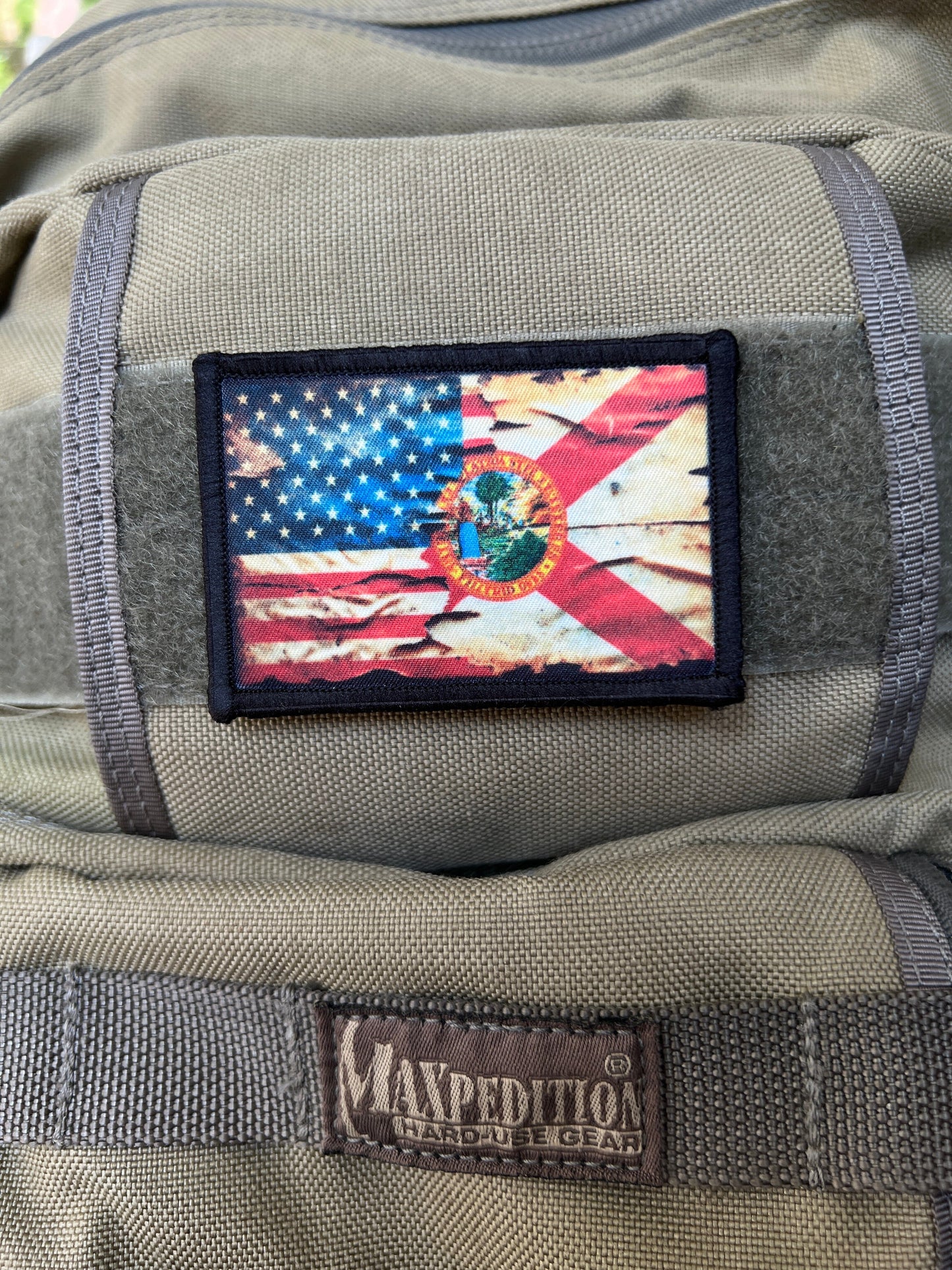 Distressed USA Florida State Flag Morale Patch