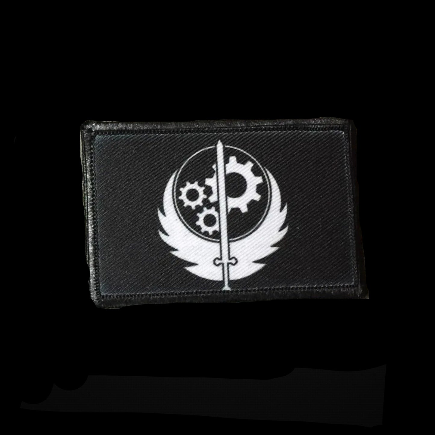Fallout Brotherhood of steel morale patch black and white