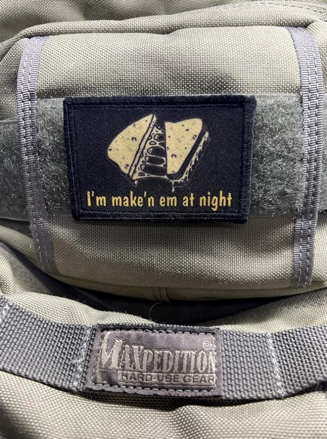 Grilled Cheese Sandwich "I'm mak'n em at night" Morale Patches Redheaded T Shirts