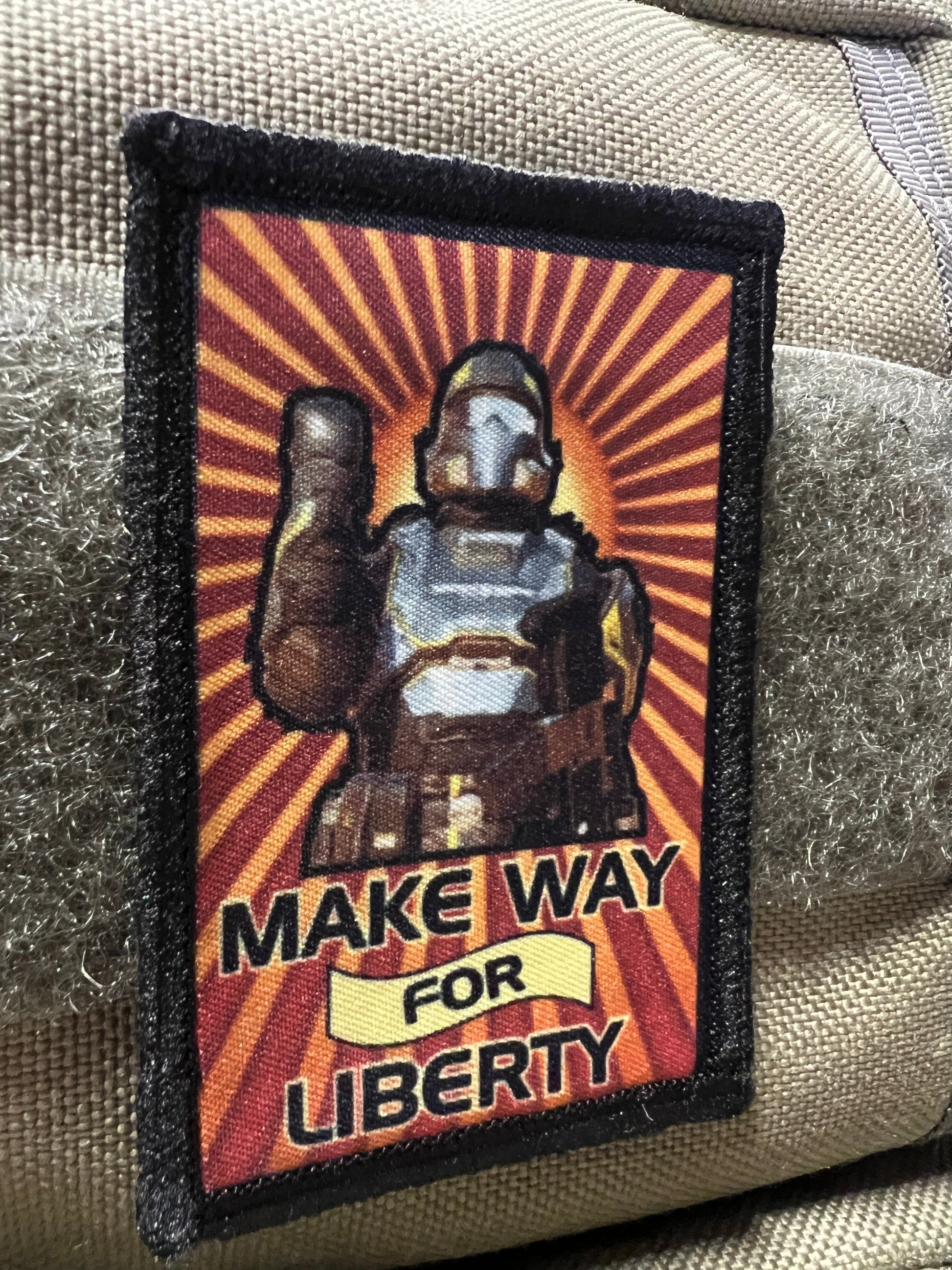 Helldivers 2 Make Way For Liberty Morale Patch Morale Patches Redheaded T Shirts 