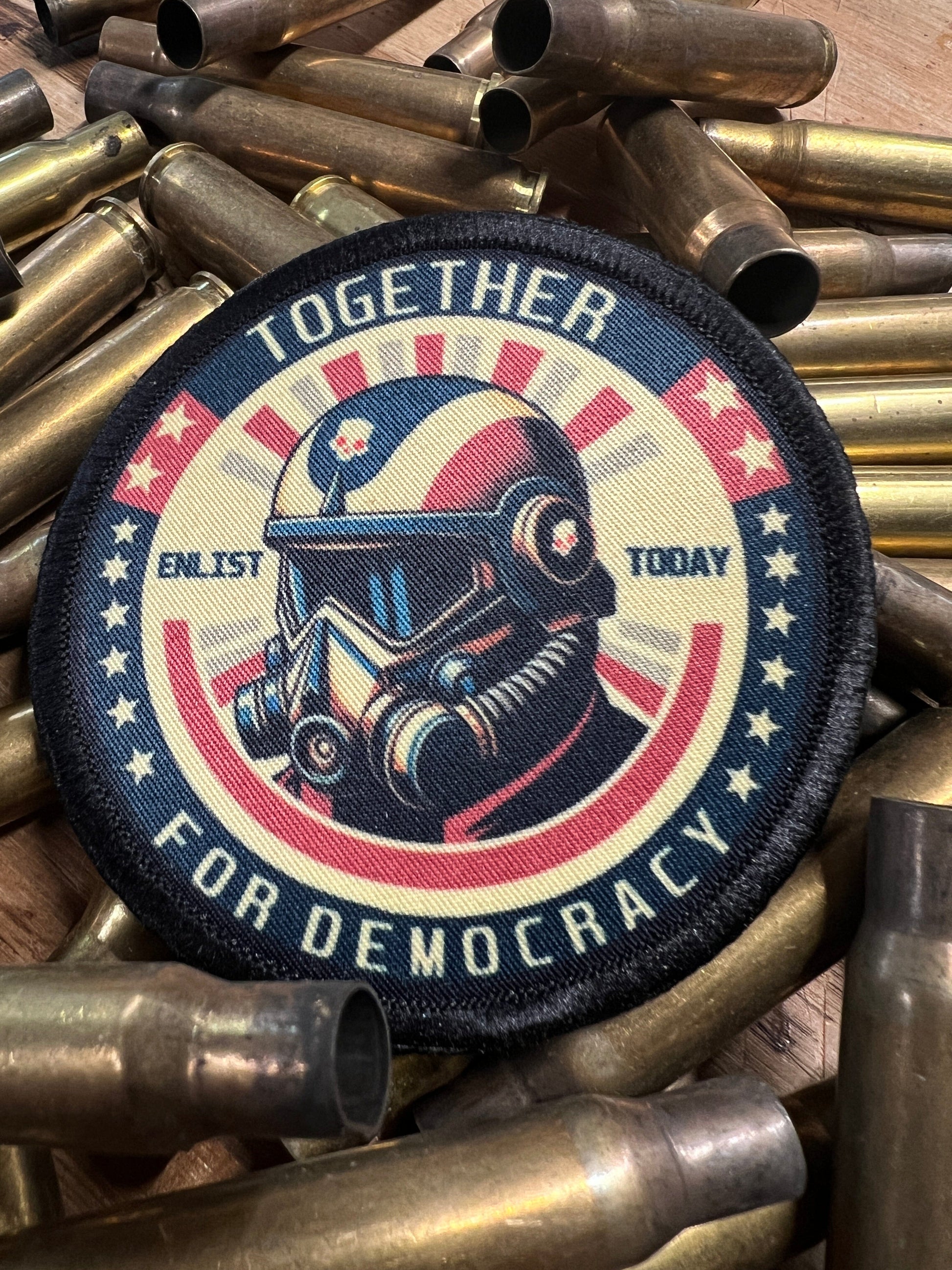 Helldivers2 Together For Democracy Morale Patch Morale Patches Redheaded T Shirts 