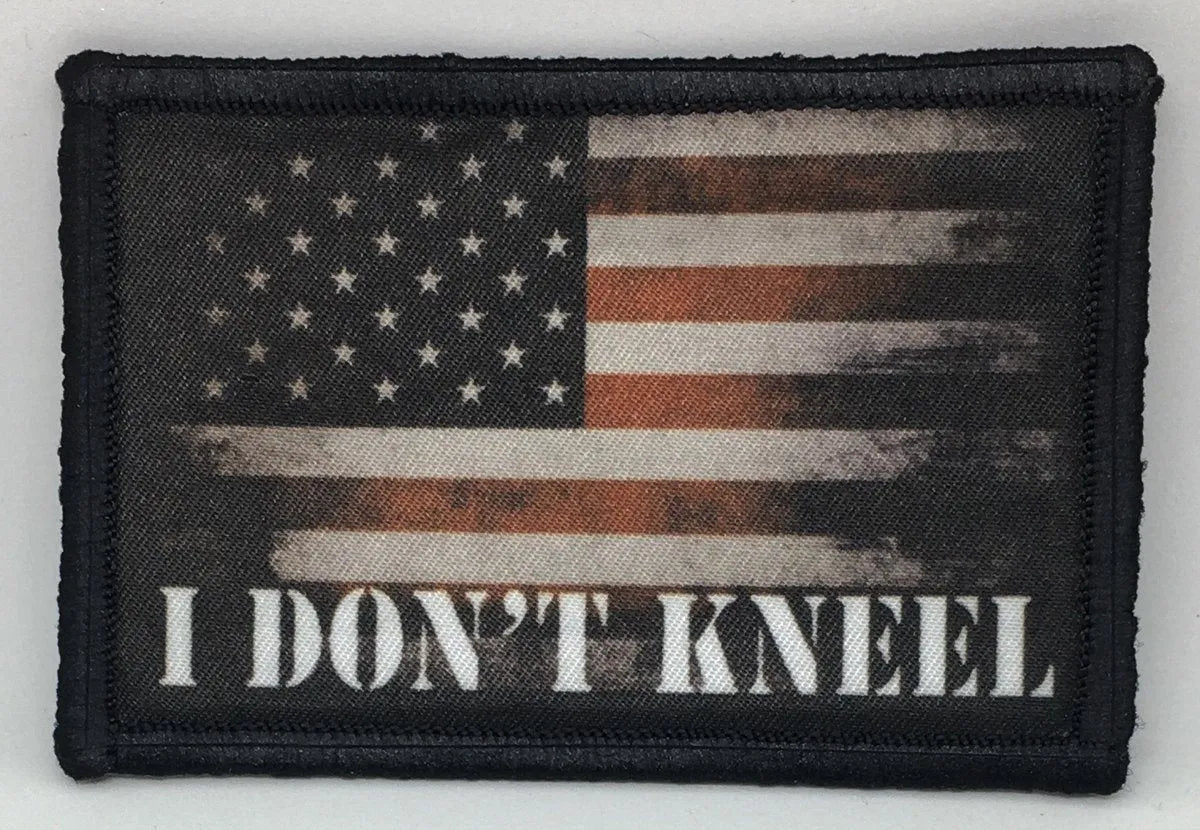 I Don't Kneel for the National Anthem Morale Patch Morale Patches Redheaded T Shirts