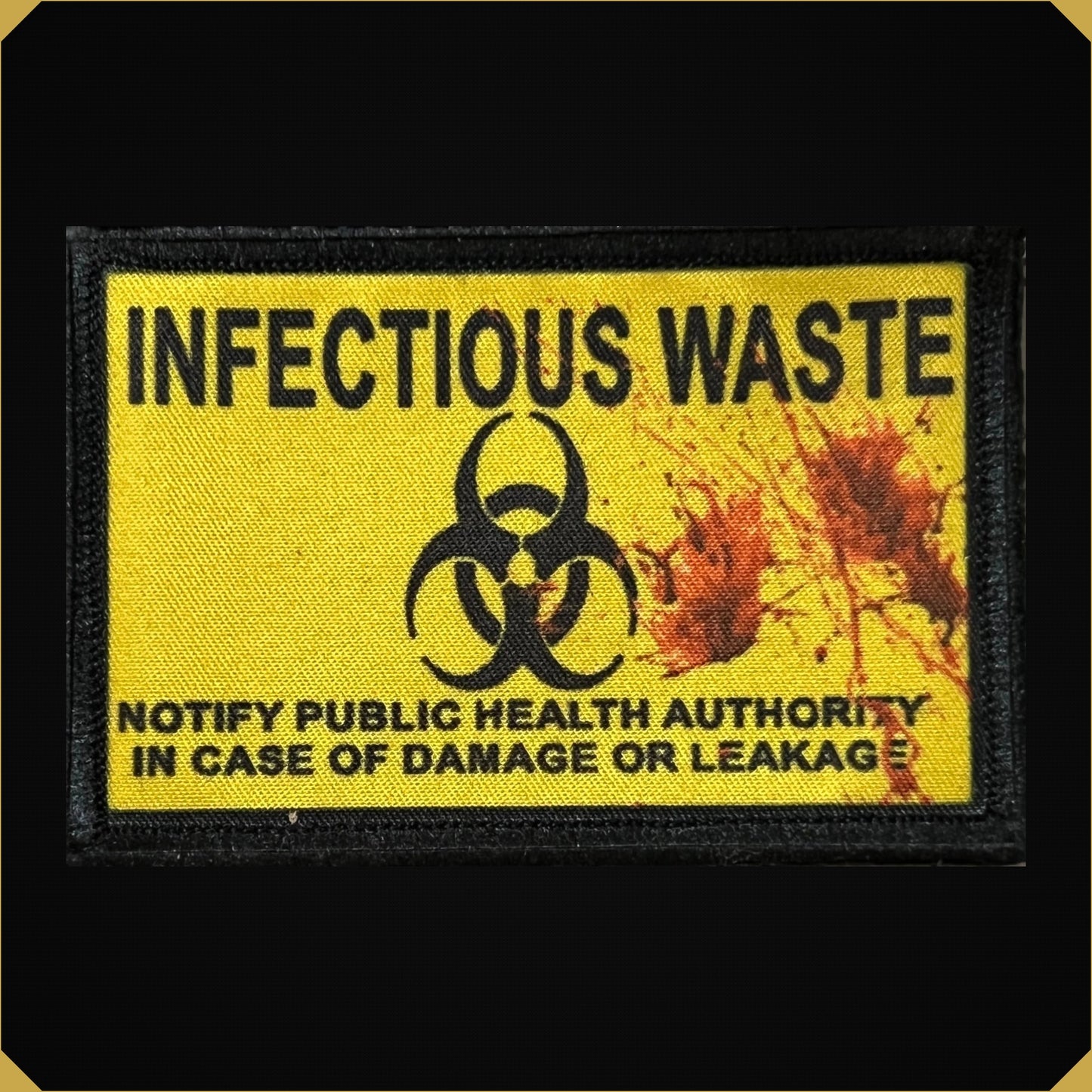 'Infectious Waste' 2x3 Warning Morale Patch