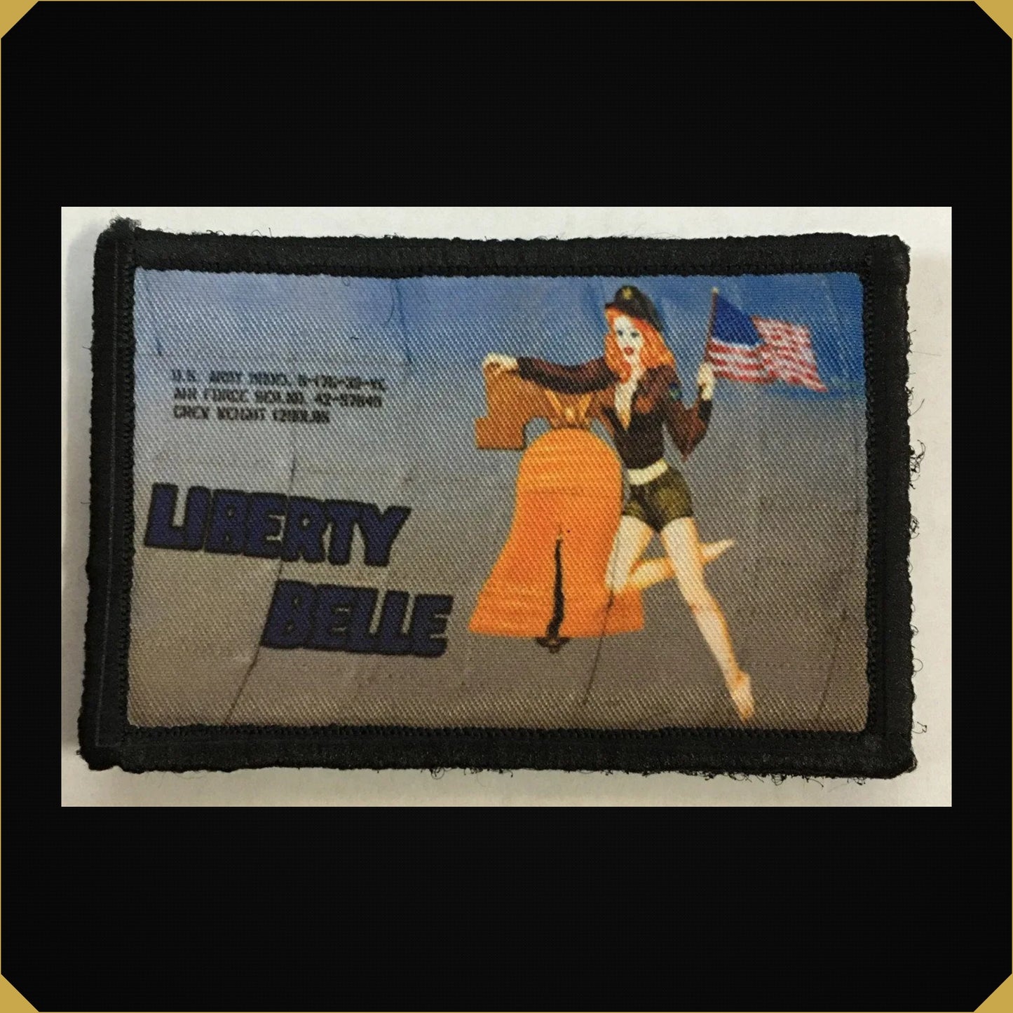 Liberty Belle WWII Bomber Nose Art Pin Up Girl Morale Patch