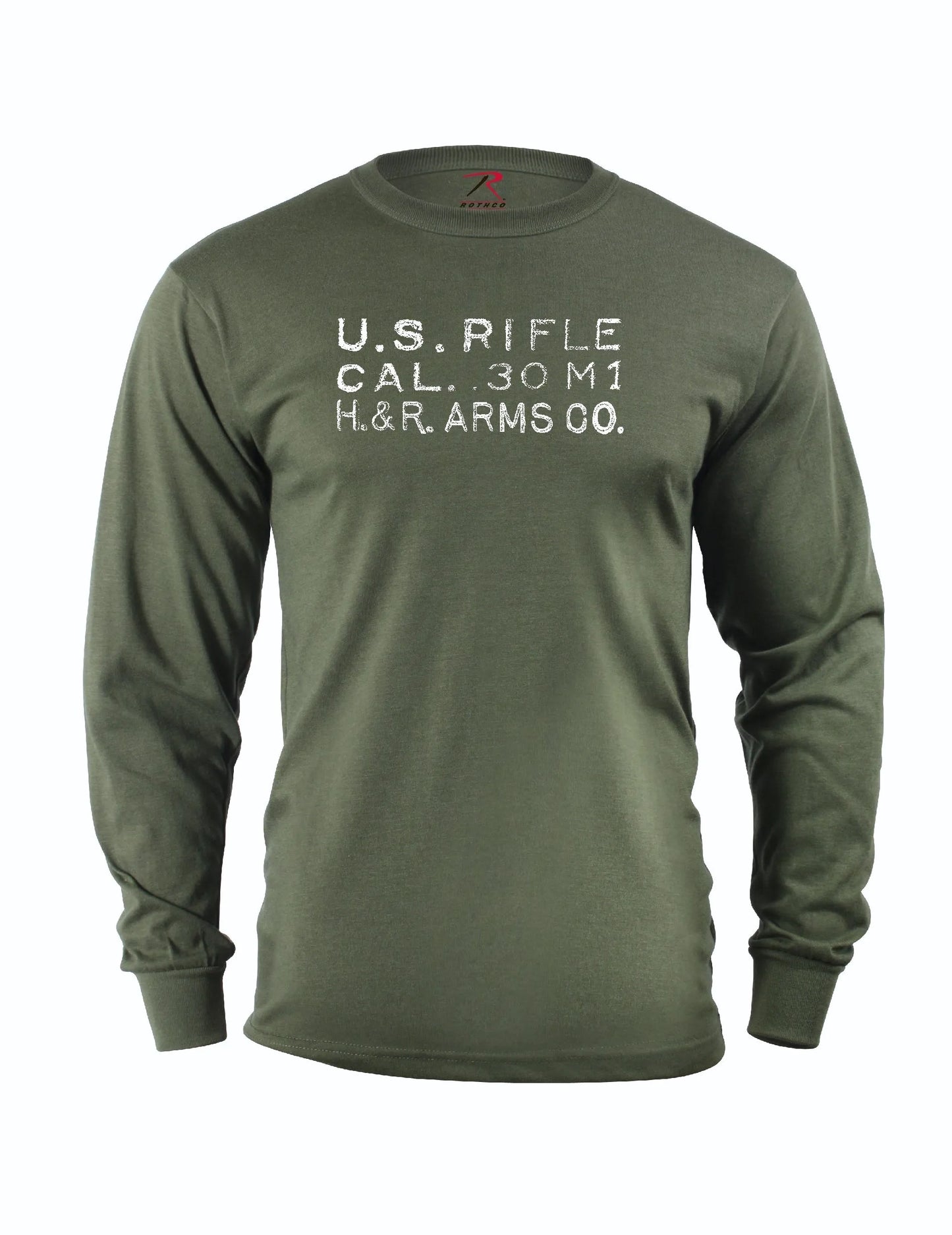 M1 Garand H&R Receiver Stamp T Shirt T Shirts Redheaded T Shirts Small LONG SLEEVE Olive Drab