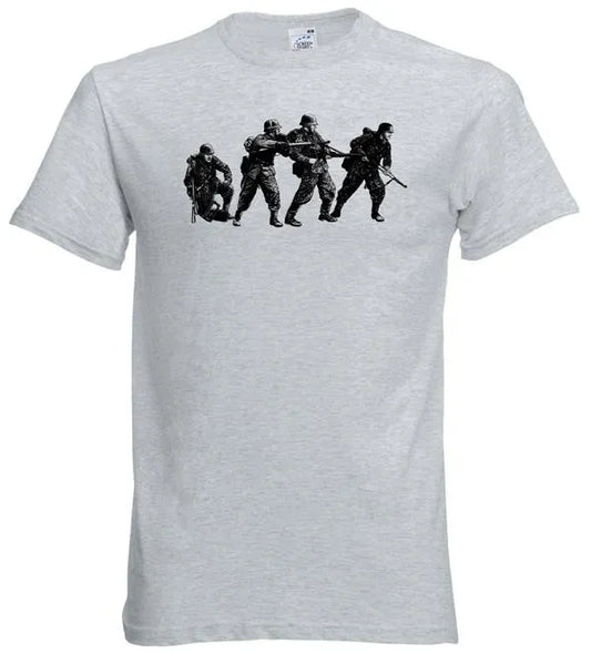 MG42 Team in Dot Camo T Shirt T Shirts Redheaded T Shirts Small Olive Drab