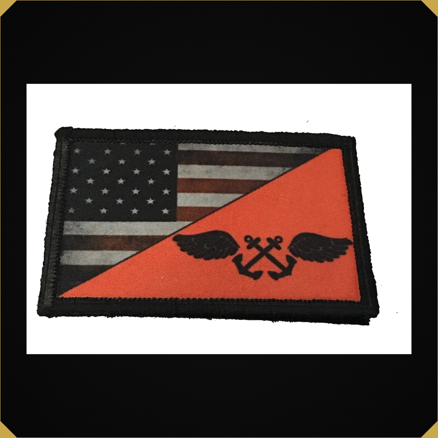 NAVY Red Shirt USA Flag Morale Patch