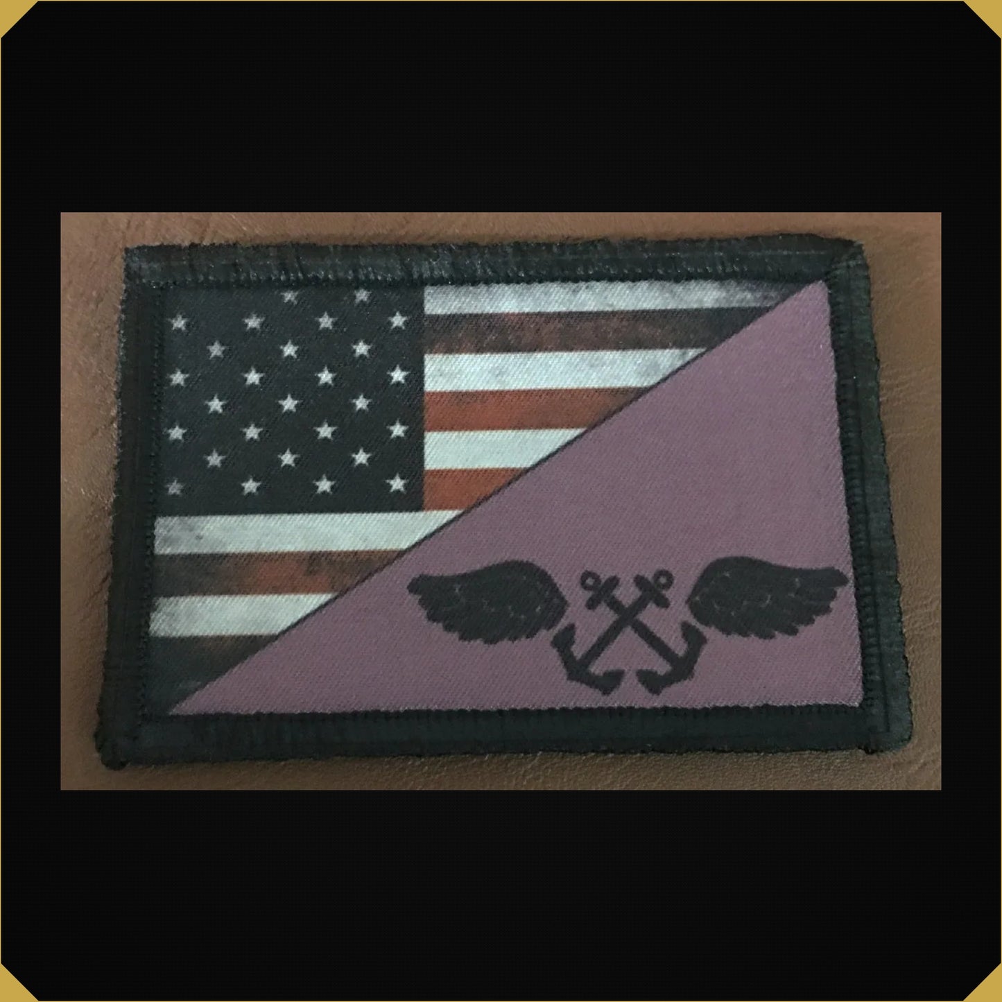 NAVY Purple Shirt USA Flag Morale Patch