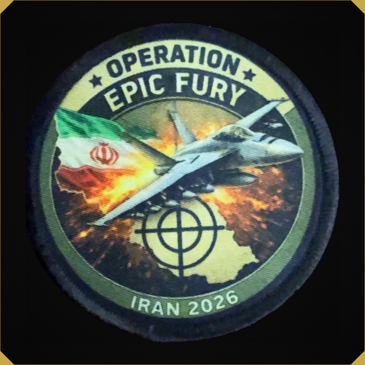 Redheaded T-Shirts Operation Epic Fury Hook & Loop Morale Patch 3 Inch Circles