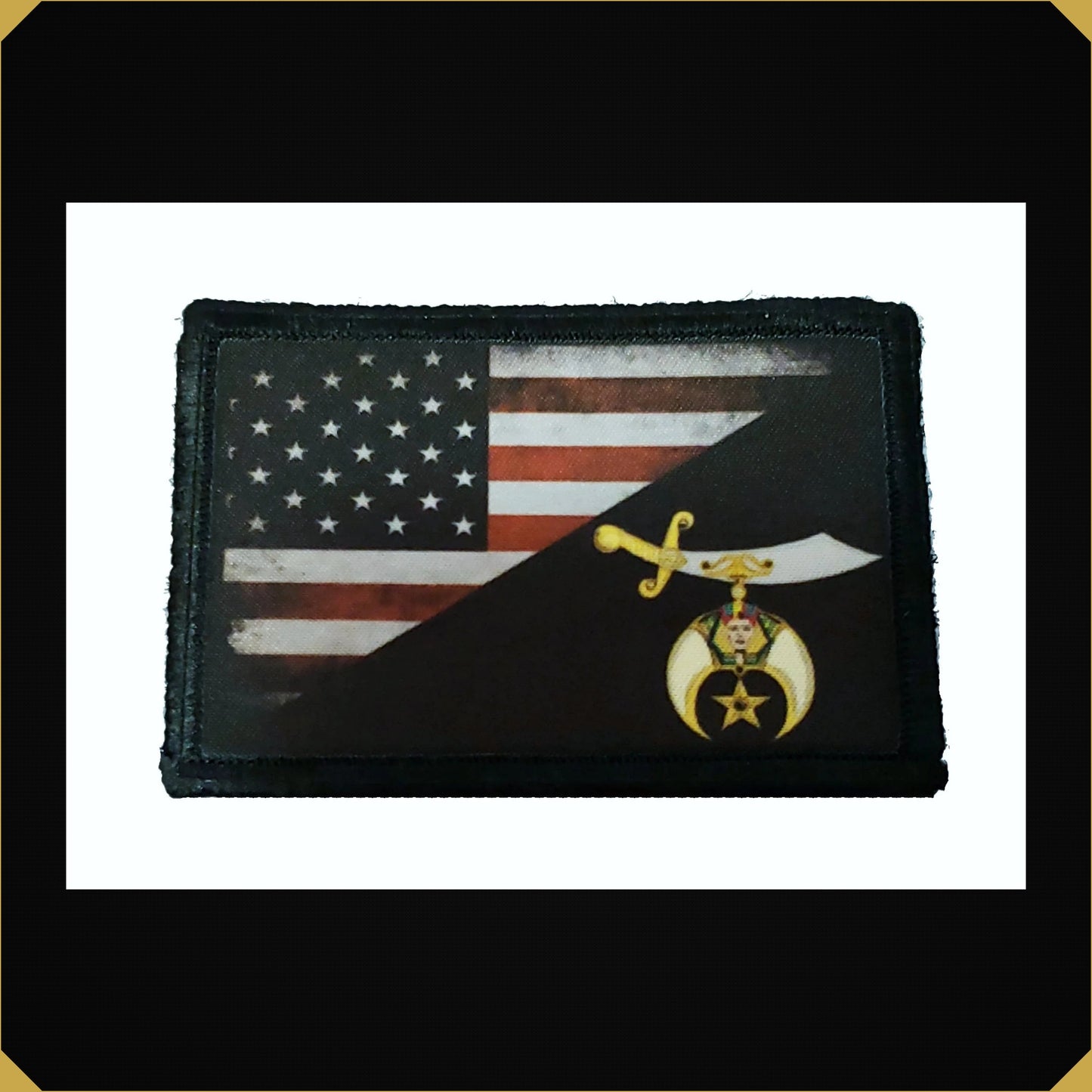 Shriners Crest / USA FLAG Morale Patch