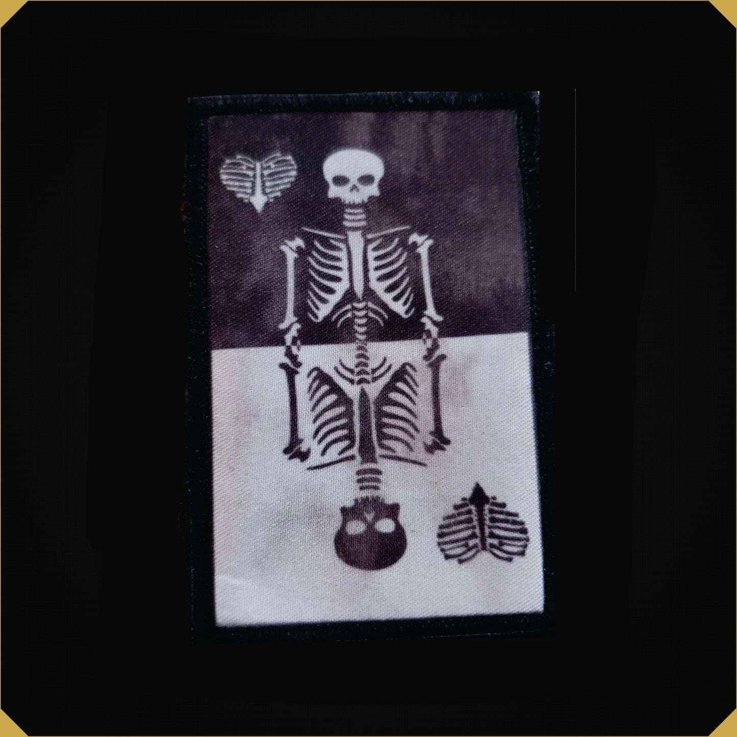 Skeleton Hearts Playing Card Morale Patch