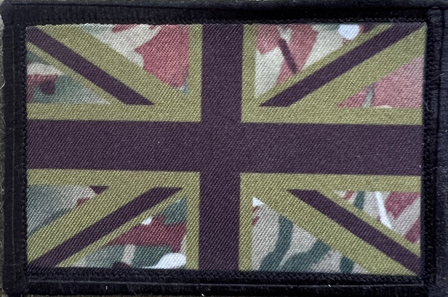 Union Jack Flag Morale Patch Subdued Multi terrain pattern patch