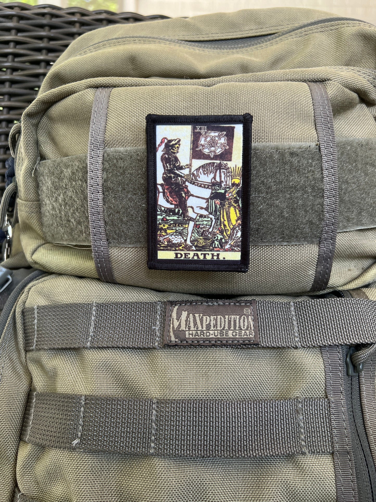 Tarot Death Card Morale Patch Morale Patches Redheaded T Shirts