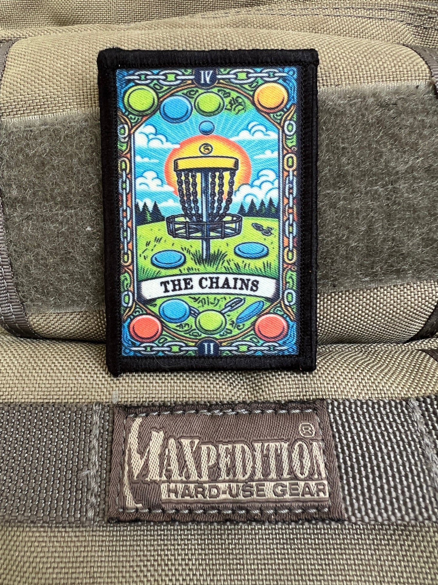 The Chains Disc Golf Tarot Card Morale Patch