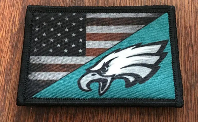 USA Flag / Philadelphia Eagles Morale Patch Morale Patches Redheaded T Shirts