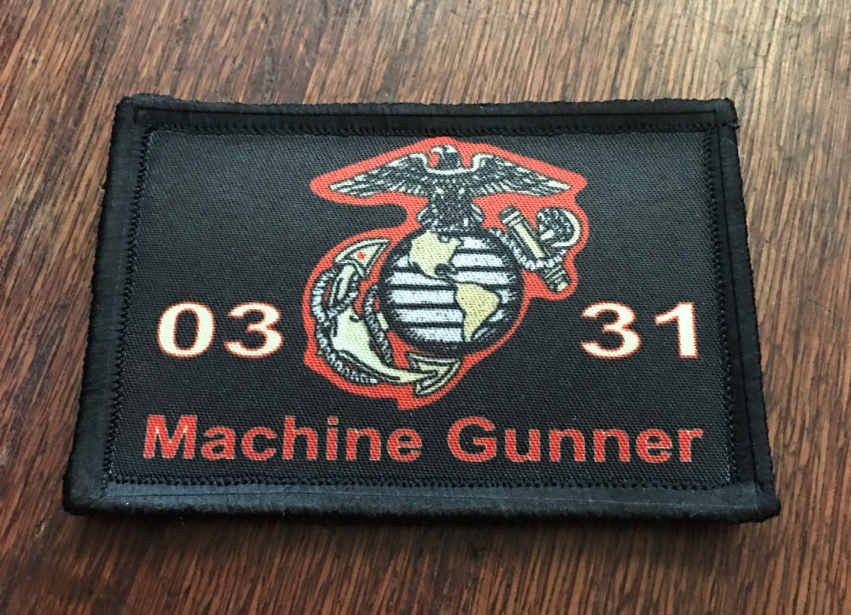 0331 USMC Marine Machine Gunner Morale Patch Morale Patches Redheaded T Shirts