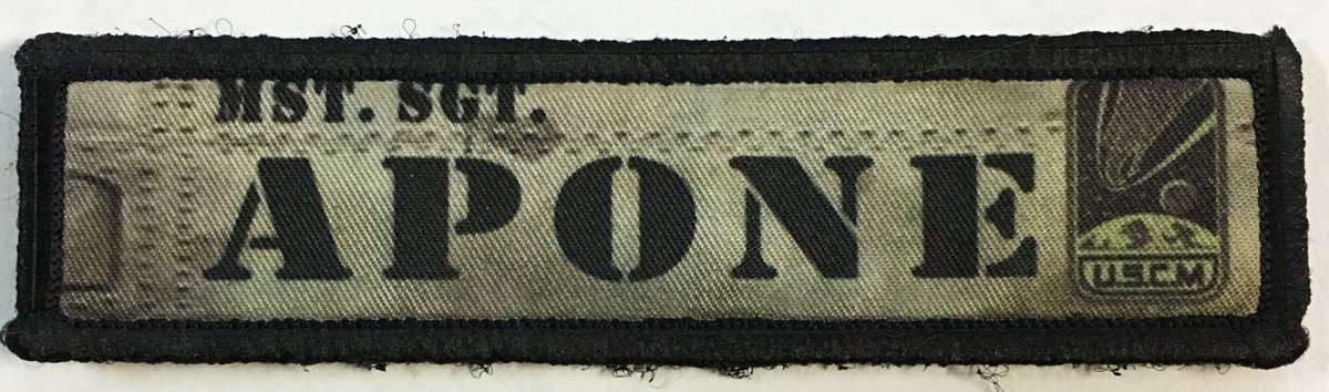 1x4 Aliens Movie 'Sgt Apone' Name Badge Morale Patch Morale Patches Redheaded T Shirts