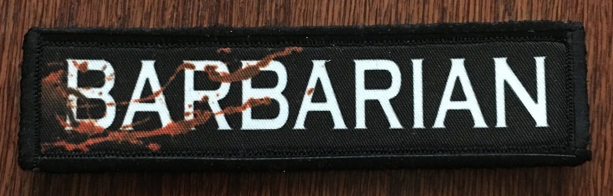 1x4 Barbarian Morale Patch Morale Patches Redheaded T Shirts