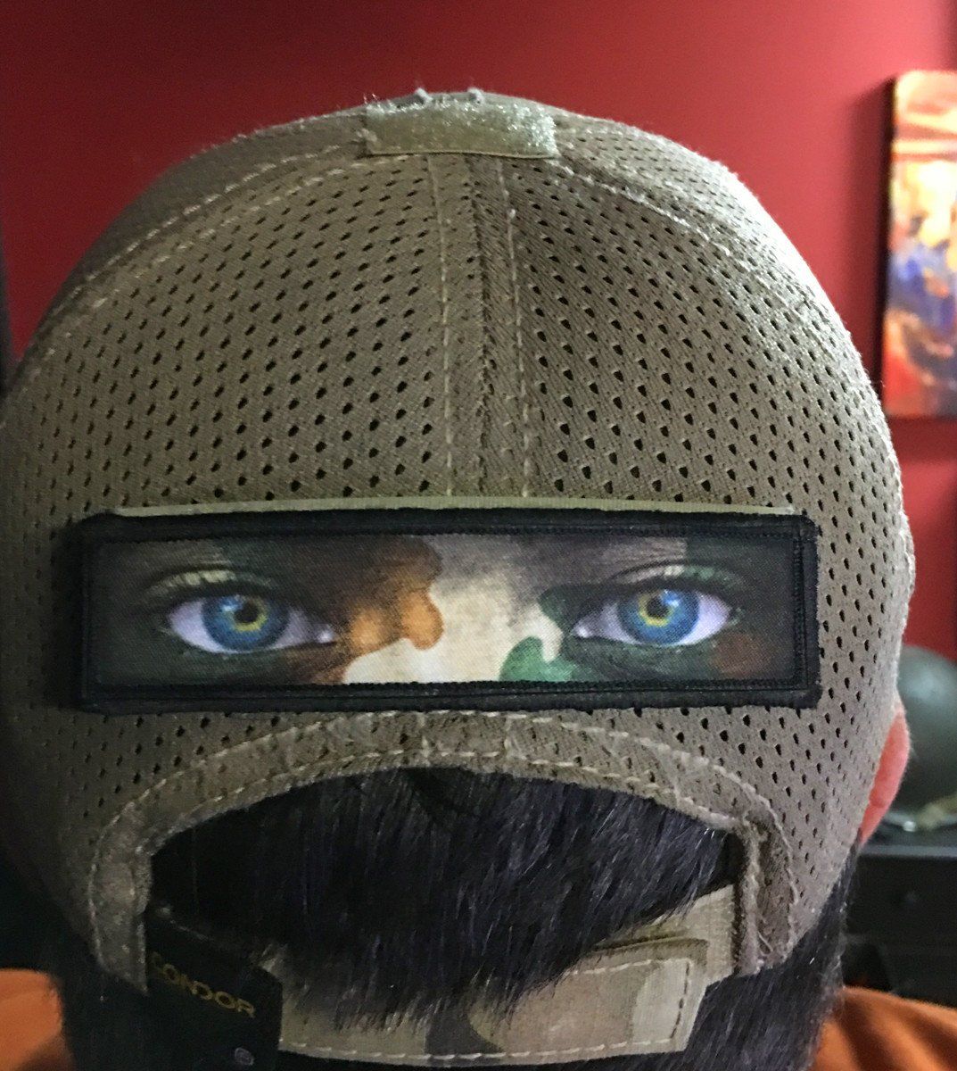 1x4 Camo Eyes Morale Patch Morale Patches Redheaded T Shirts