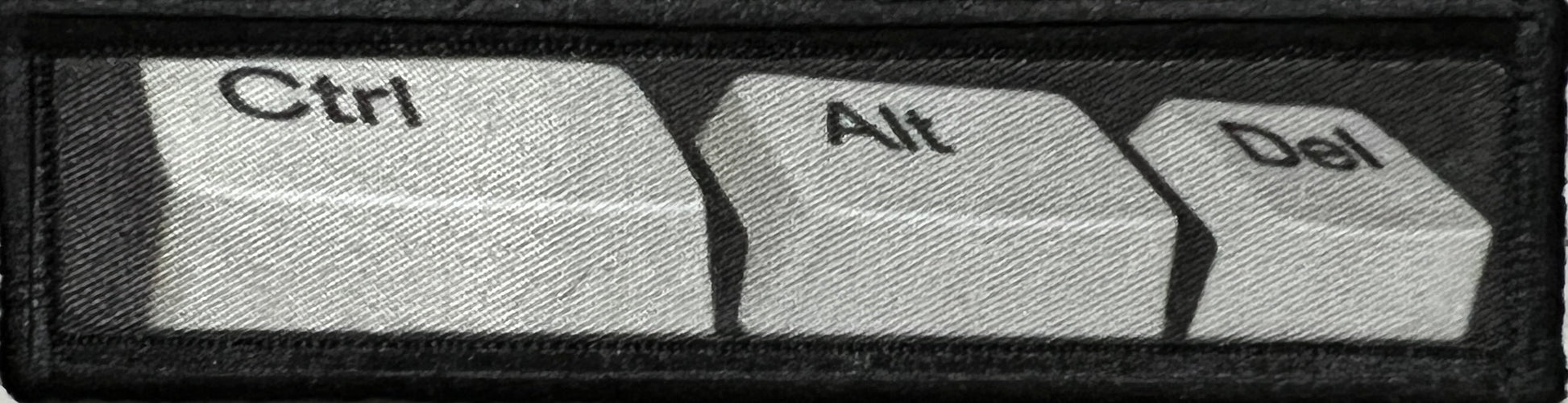 1x4" Ctrl + Alt + Del Morale Patch Morale Patches Redheaded T Shirts