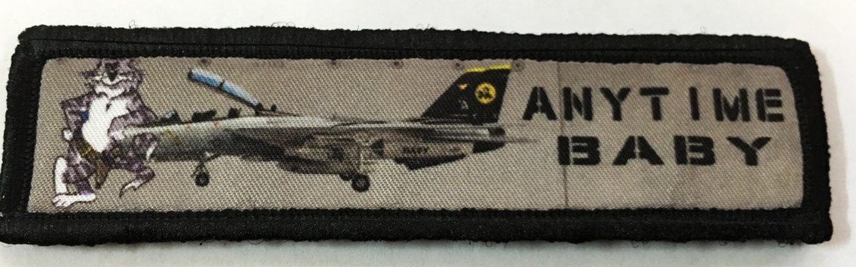 1x4 F14 Tomcat Anytime Baby Morale Patch Morale Patches Redheaded T Shirts