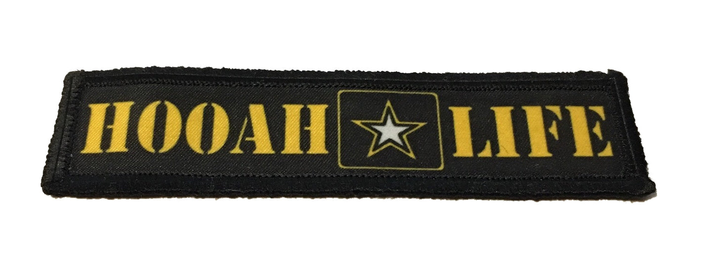 1x4 Hooah Life Morale Patch Morale Patches Redheaded T Shirts