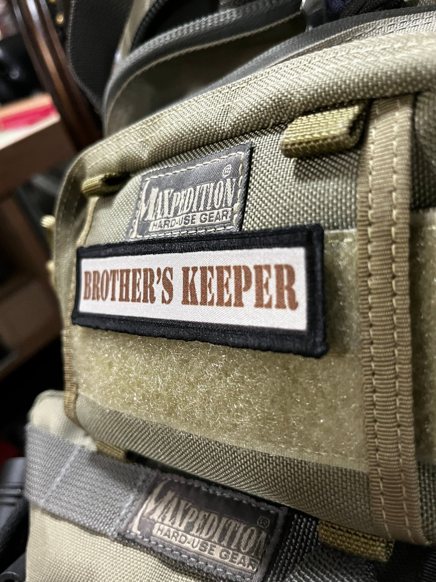 1x4 I Am My Brother's Keeper Velcro Morale Patch Morale Patches Redheaded T Shirts