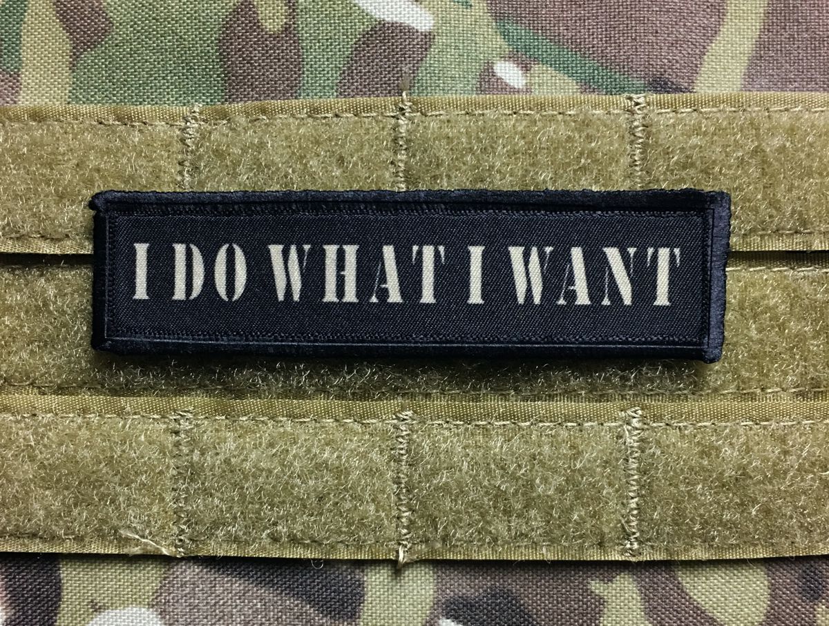 1x4 I Do What I Want Velcro Morale Patch Morale Patches Redheaded T Shirts