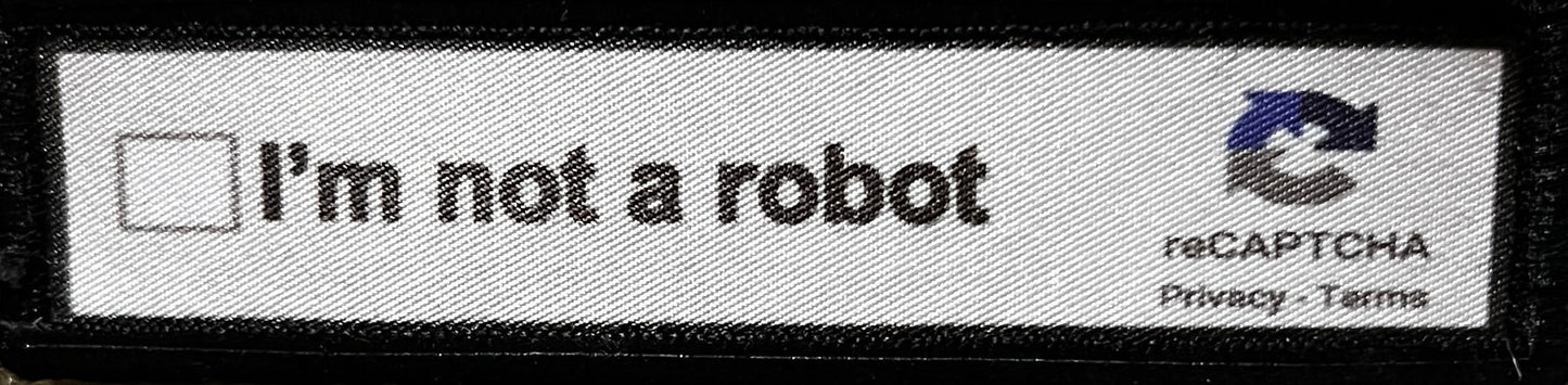 1x4 I'm Not a Robot Morale Patch Morale Patches Redheaded T Shirts