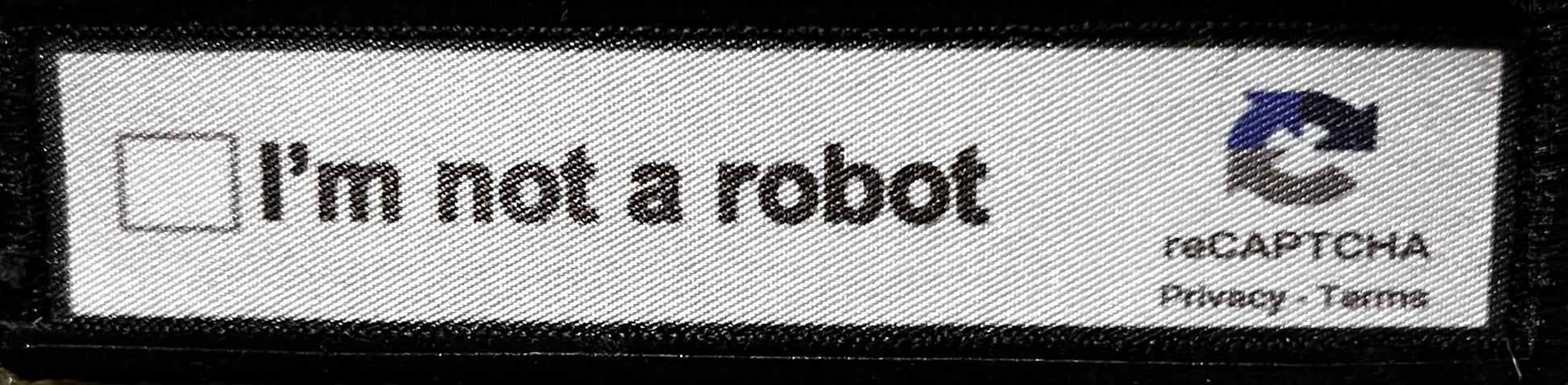 1x4 I'm Not a Robot Morale Patch Morale Patches Redheaded T Shirts