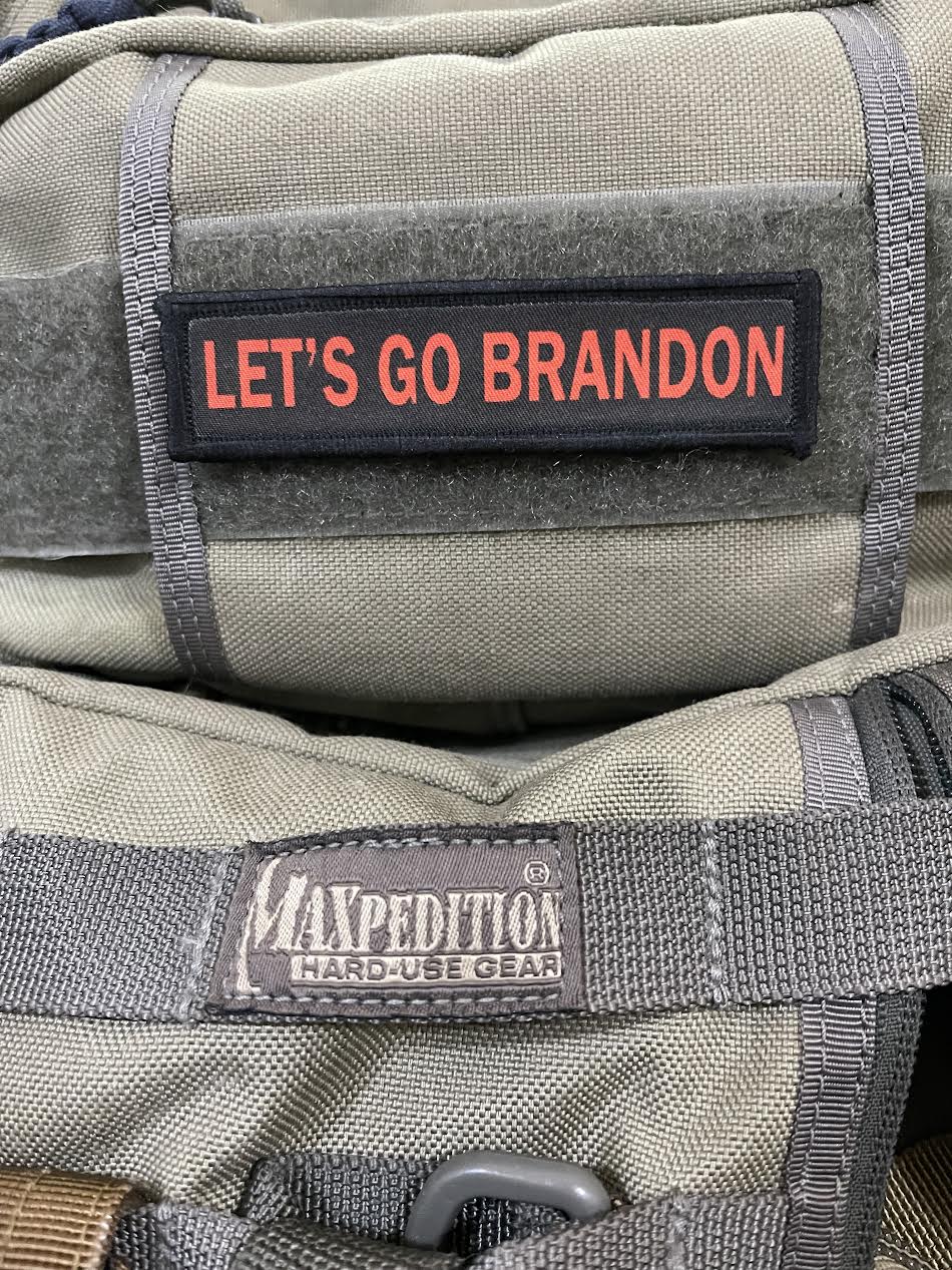 1x4 Let's Go Brandon Morale Patch Morale Patches Redheaded T Shirts
