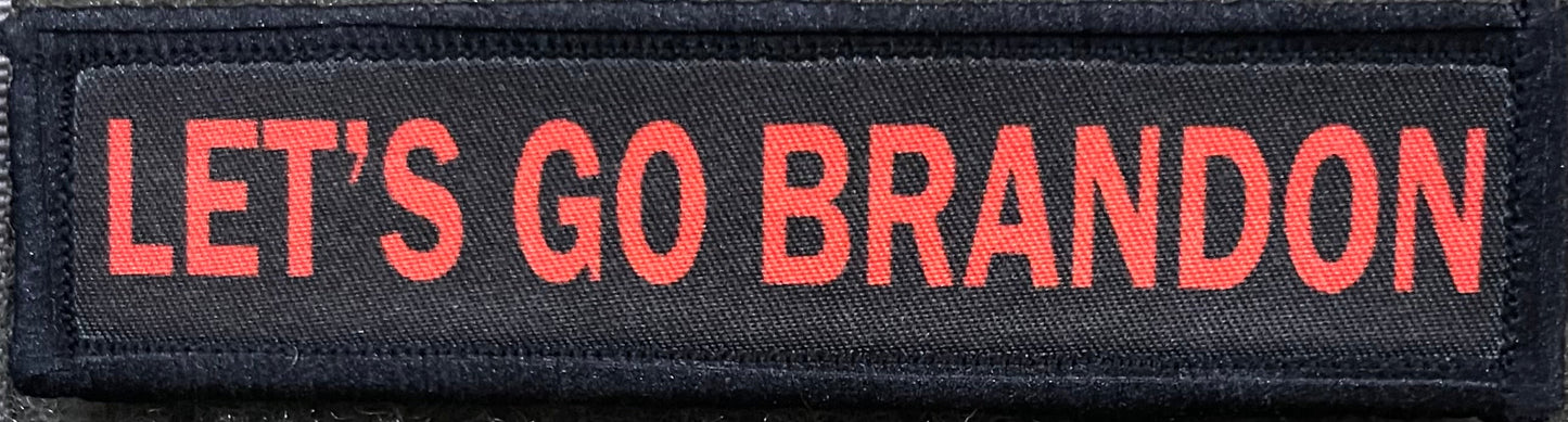 1x4 Let's Go Brandon Morale Patch Morale Patches Redheaded T Shirts