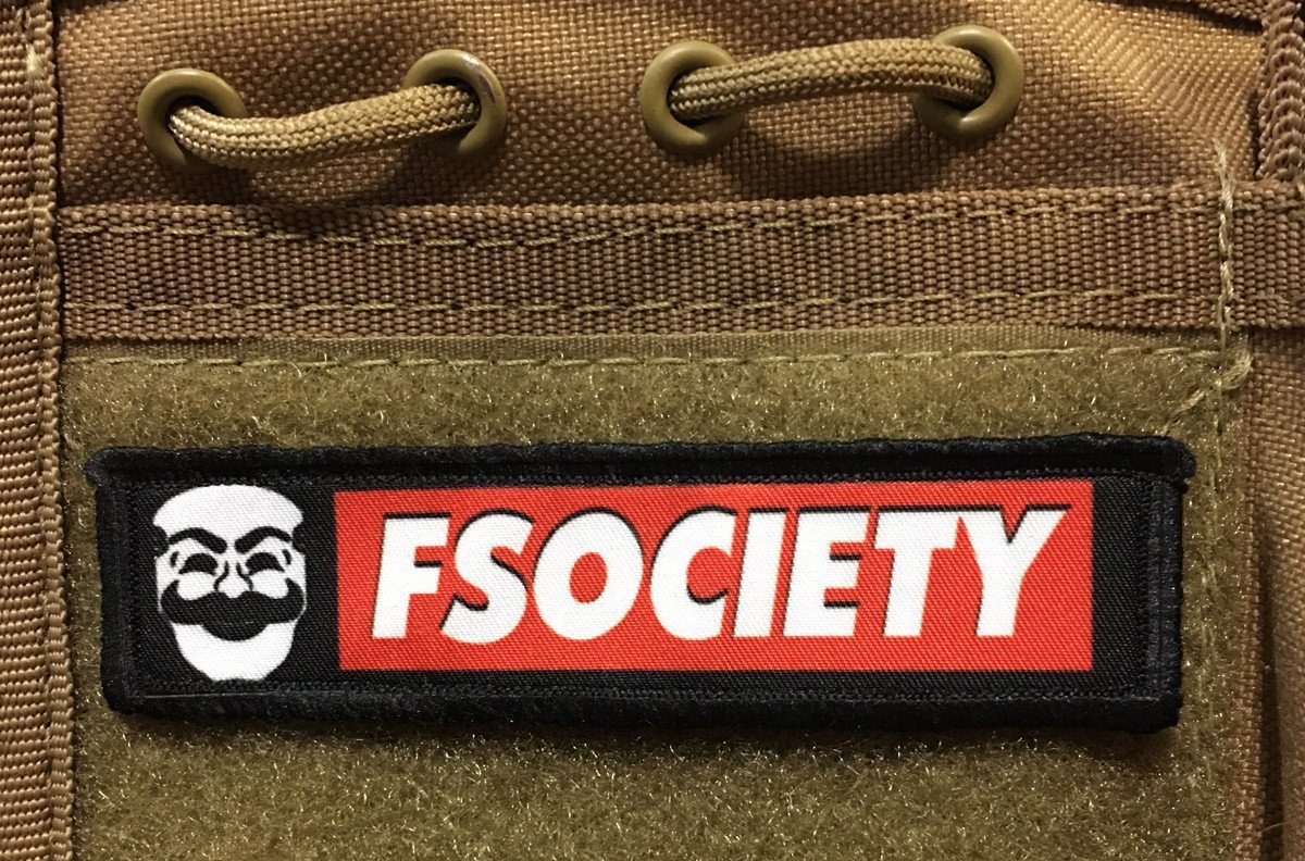 1x4 Mr Robot Fsociety Morale Patch Morale Patches Redheaded T Shirts 