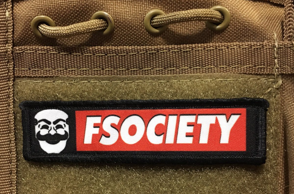 1x4 Mr Robot Fsociety Morale Patch Morale Patches Redheaded T Shirts